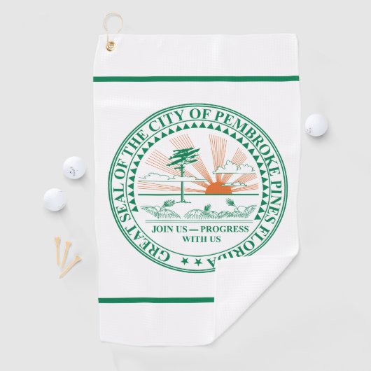 Flagge von Fort Pembroke Pines, Florida Golfhandtuch (Insitu)