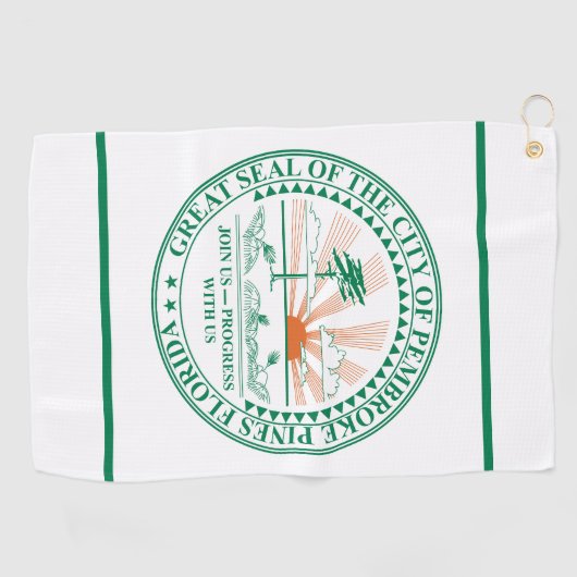 Flagge von Fort Pembroke Pines, Florida Golfhandtuch (Horizontal)