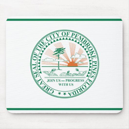 Flagge von Fort Pembroke Pines, Florida Mousepad (Vorne)