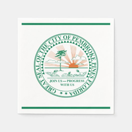 Flagge von Fort Pembroke Pines, Florida Serviette (Vorderseite)