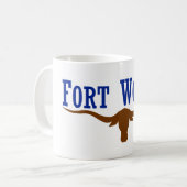 Flagge von Fort Worth Texas Kaffeetasse (Vorderseite Links)