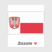 Flagge von Frankfurt am Main Aufkleber (Blatt)