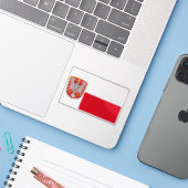 Flagge von Frankfurt am Main Aufkleber (Laptop mit iPhone)