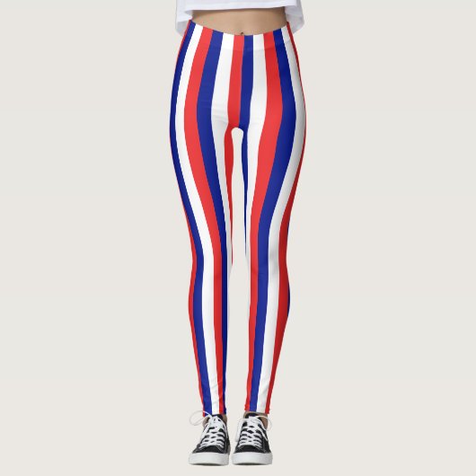 Flagge von Frankreich Drapeau de la France Leggings (Vorderseite)