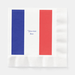 Flagge von Frankreich-Franzosen Tricolore Serviette