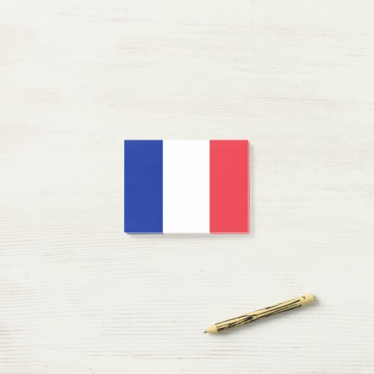 Flagge von Frankreich Posten-it® Anmerkungen Post-it Klebezettel (Auf Schreibtisch)