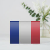 Flagge von Frankreich Postkarte (Stehend Vorderseite)