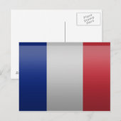 Flagge von Frankreich Postkarte (Vorne/Hinten)