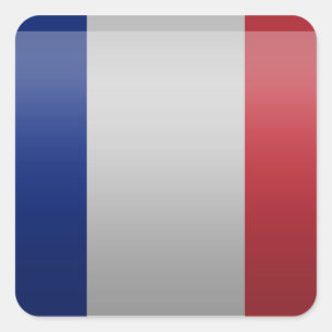 Flagge von Frankreich Quadratischer Aufkleber