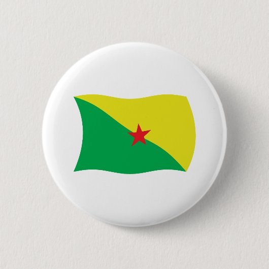 Flagge von Französisch-Guayana Button (Vorderseite)