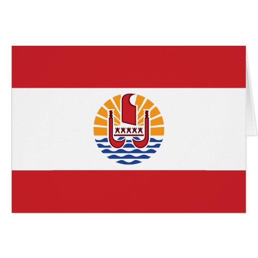 Flagge von Französisch-Polynesien (Vorderseite (Horizontal))
