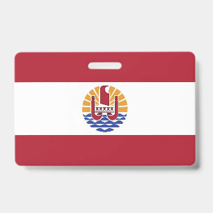 Flagge von Französisch-Polynesien Ausweis