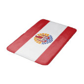 Flagge von Französisch-Polynesien Badematte (Schrägansicht)
