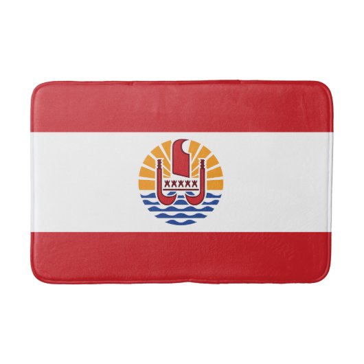 Flagge von Französisch-Polynesien Badematte (Vorderseite)