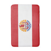 Flagge von Französisch-Polynesien Badematte (Vorderseite Vertikal)