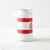 Flagge von Französisch-Polynesien Bierglas (Vorderseite Links)