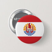 Flagge von Französisch-Polynesien Button (Vorne & Hinten)
