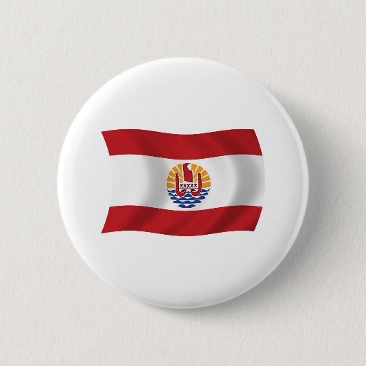 Flagge von Französisch-Polynesien Button (Vorderseite)