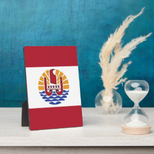 Flagge von Französisch-Polynesien Fotoplatte