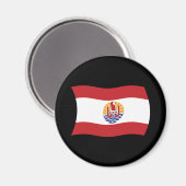 Flagge von Französisch-Polynesien Magnet (Vorderseite/Rückseite)