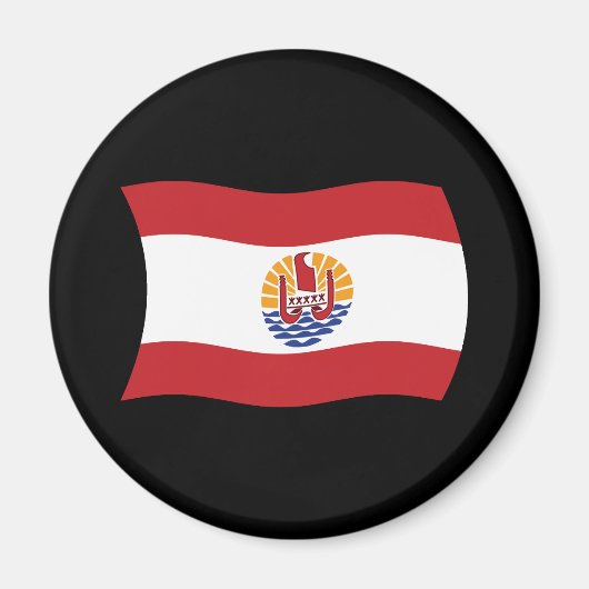 Flagge von Französisch-Polynesien Magnet (Vorne)