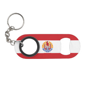 Flagge von Französisch-Polynesien Mini Flaschenöffner