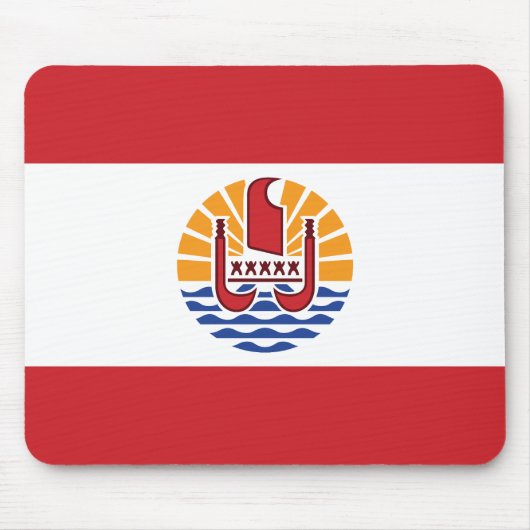 Flagge von Französisch-Polynesien Mousepad (Vorne)