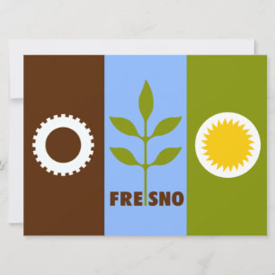Flagge von Fresno (Kalifornien) Karte