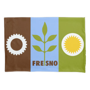 Flagge von Fresno (Kalifornien) Kissenbezug
