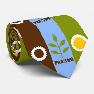 Flagge von Fresno (Kalifornien) Krawatte