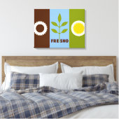 Flagge von Fresno (Kalifornien) Leinwanddruck (Insitu (Schlafzimmer))