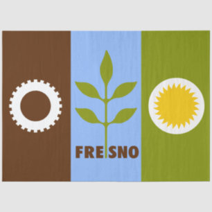 Flagge von Fresno (Kalifornien) Seidenpapier