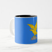 Flagge von Friaul-Julisch Venetien (Italien) Zweifarbige Tasse (Vorderseite Links)