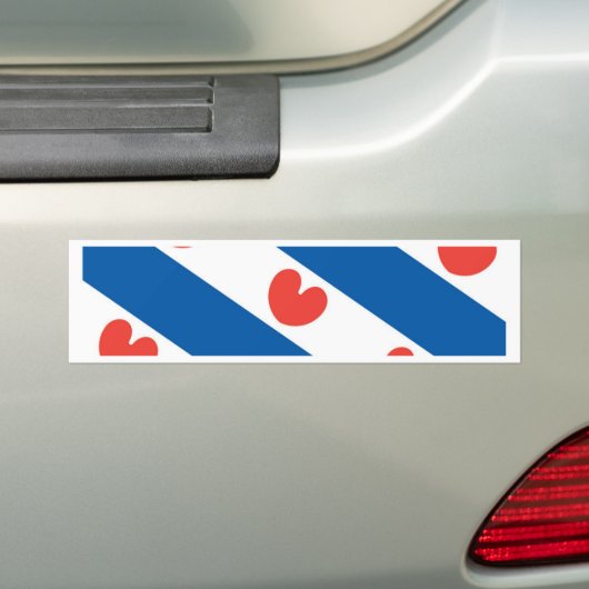 Flagge von Friesland Autoaufkleber (Auf Auto)