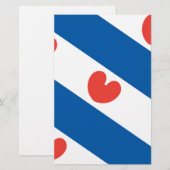 Flagge von Friesland Briefpapier (Vorne/Hinten)