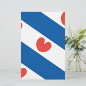 Flagge von Friesland Briefpapier (Stehend Vorderseite)