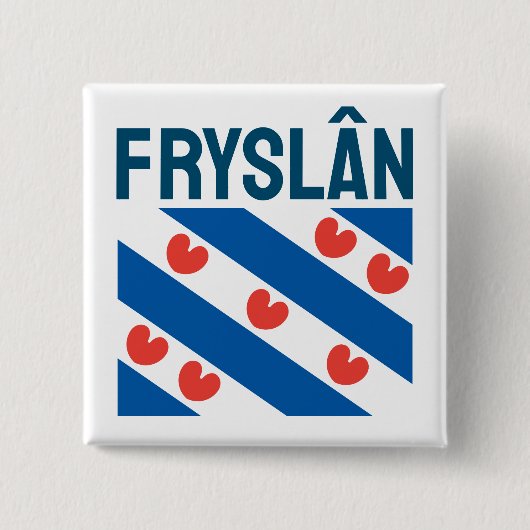 Flagge von Friesland Button (Vorderseite)