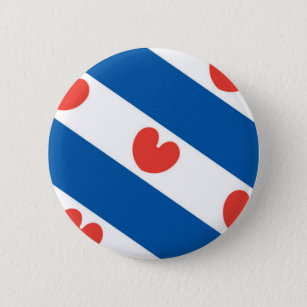 Flagge von Friesland Button