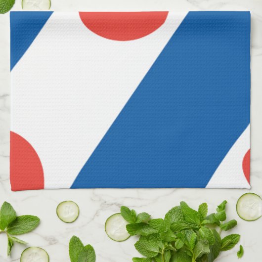 Flagge von Friesland Geschirrtuch (Gefaltet)