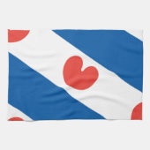 Flagge von Friesland Geschirrtuch (Horizontal)