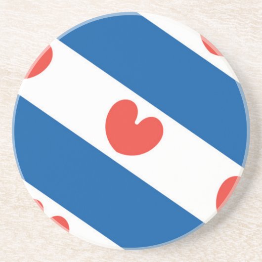 Flagge von Friesland Getränkeuntersetzer (Vorne)