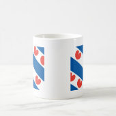 Flagge von Friesland Kaffeetasse (Mittel)