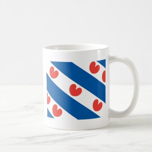 Flagge von Friesland Kaffeetasse (Rechts)