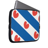 Flagge von Friesland Laptopschutzhülle (Vorne Rechts)