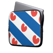 Flagge von Friesland Laptopschutzhülle (Vorderseite Links)
