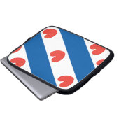 Flagge von Friesland Laptopschutzhülle (Vorne Knopf)