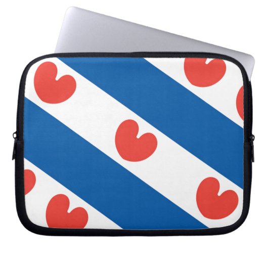 Flagge von Friesland Laptopschutzhülle (Vorderseite)
