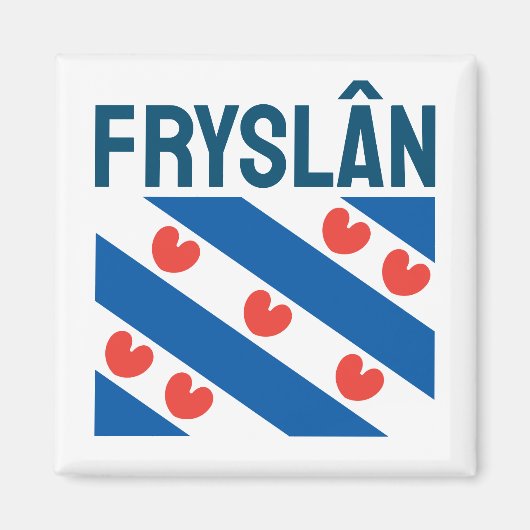 Flagge von Friesland Magnet (Vorne)