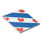 Flagge von Friesland Notizblock (angewinkelt)
