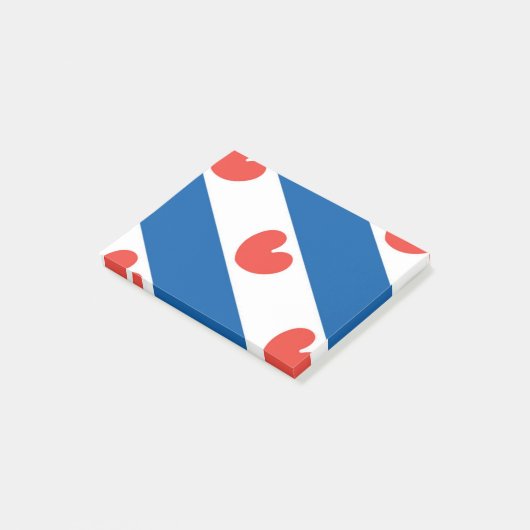 Flagge von Friesland Post-it Klebezettel (angewinkelt)